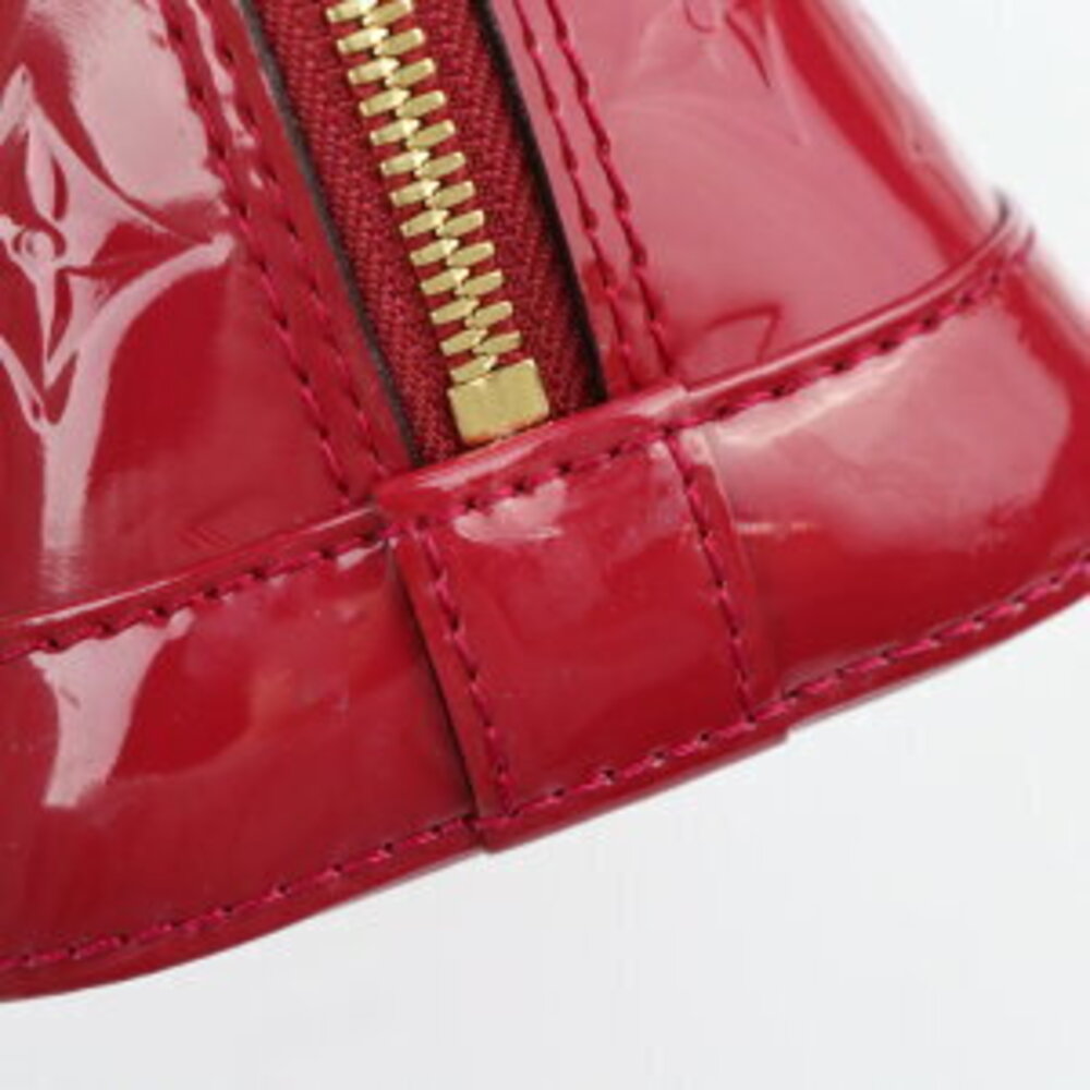 LOUIS VUITTON Alma Vernis handbag patent leather Pomme d Amour shoulder bag - Picture 7 of 9